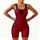 Women's Seamless Sports Bodysuit - Chest Pad Peach Lift Shapewear Short Leggings Fitness Jumpsuit