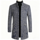 Autumn Winter Cotton Thickened Coat - Men's Woolen Medium-Length Warm Trench for Office Daily Wear