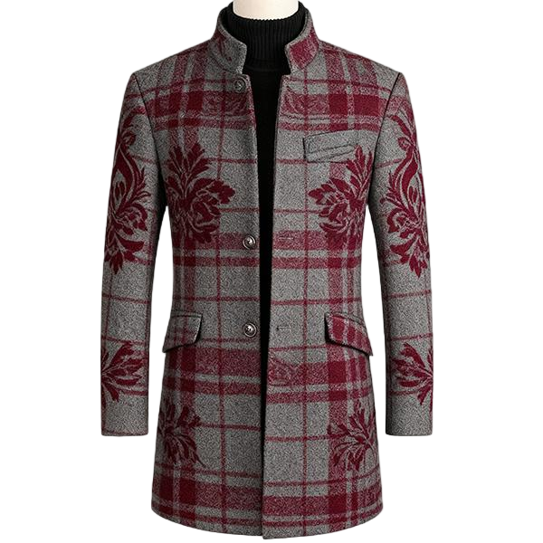 Autumn Winter Men's Woolen Trench - Medium-Length Cotton Thickened Warm Office Daily Commute Coat